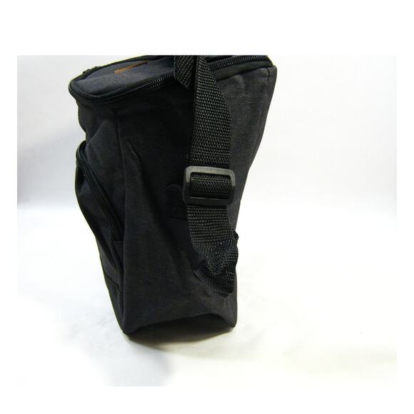 Black Collapsible Cooler Bag Tote 12 Can Beach Travel Car Leak Proof Insulated - Picture 4 of 8